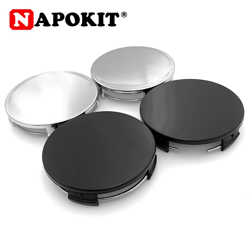 4pcs/lot Blank No Logo 65mm Outer 63mm Inner Wheel Center Cap Car Rim Centric Hub Cap Cover ABS Black Silver