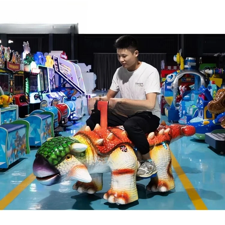 Playground riding dinosaur machine scooter walking dinosaur  animal kids  mall