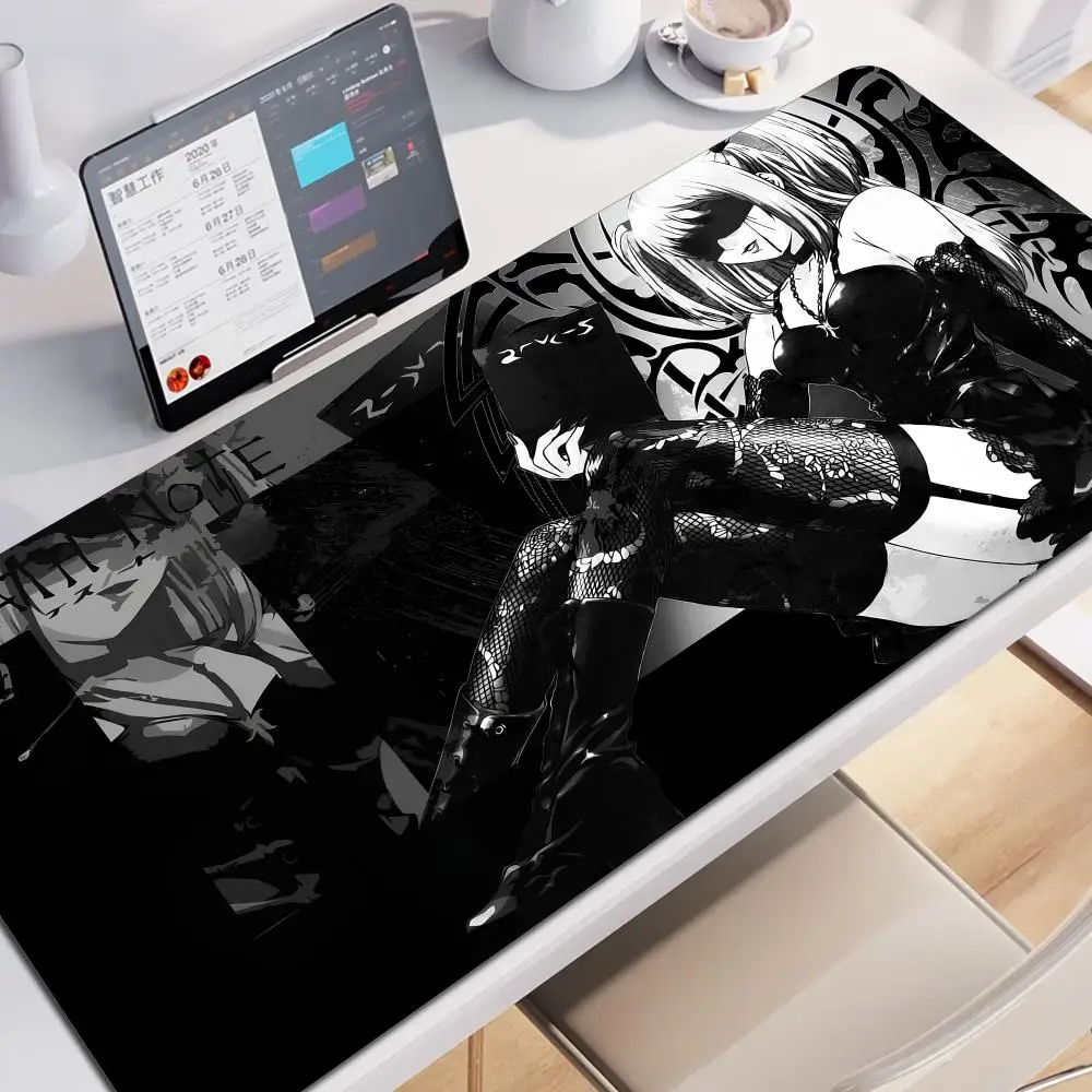 Mouse Pad New Large XXL Misa Amane Desk Mat Death Note Anime Mousepad Computer Gamers Lock Edge Gaming Rubber Keyboard Pads