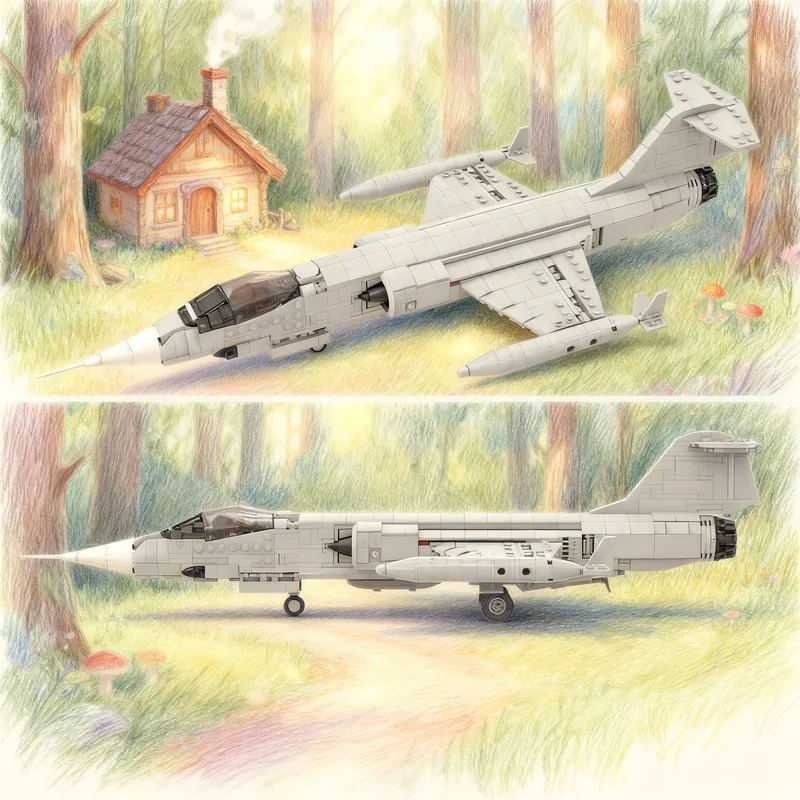 

923pcs MOC F 104 StarFighter 1 35 Creator Expert Model Building Blocks Creative Gift DIY Display Decor Adult Premium Kids Desk