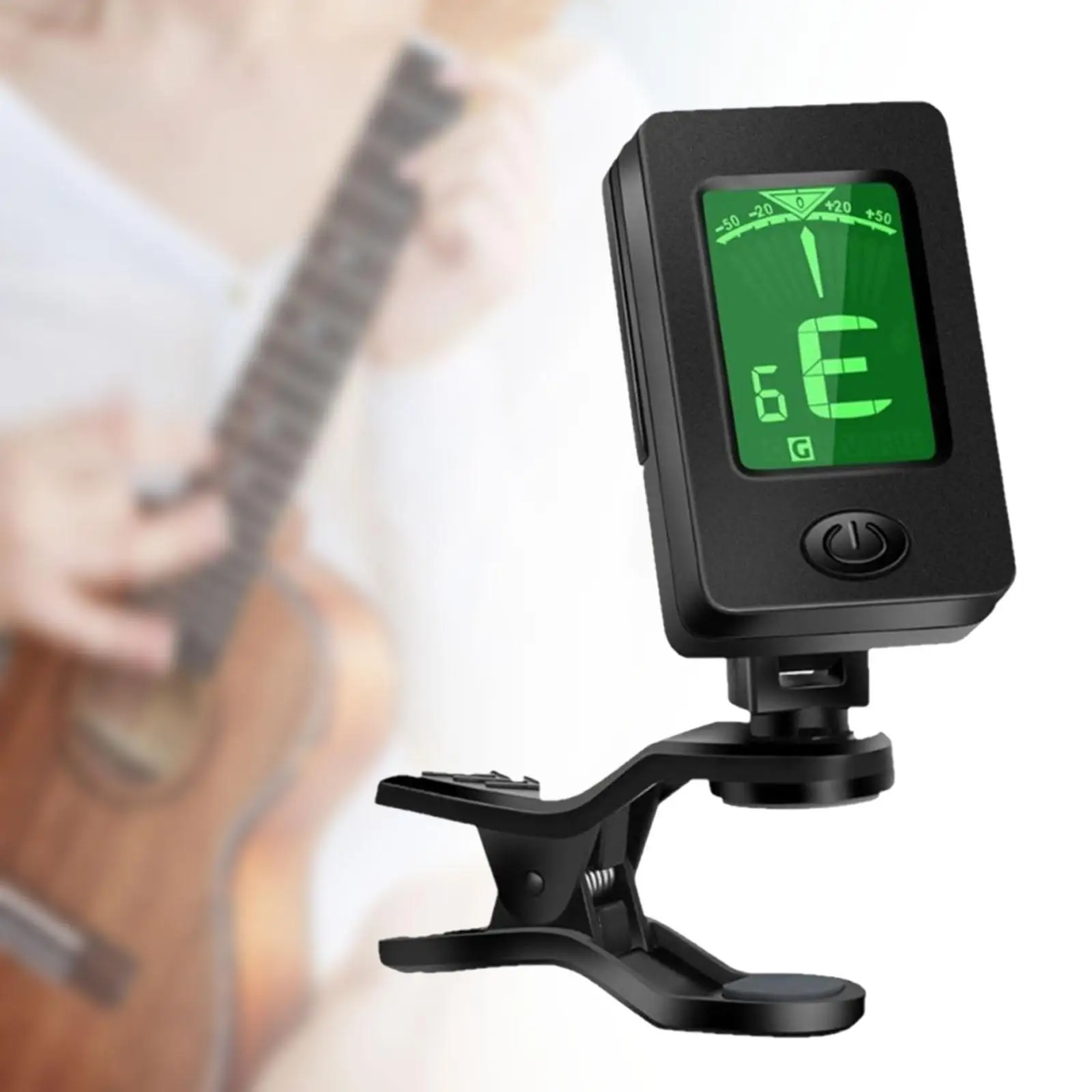 Guitar Tuner Clip Clip on Tuner Pitch Calibration High Sensitivity High Accuracy Guitar Capo Box for Violin Bass Banjo Mandolin