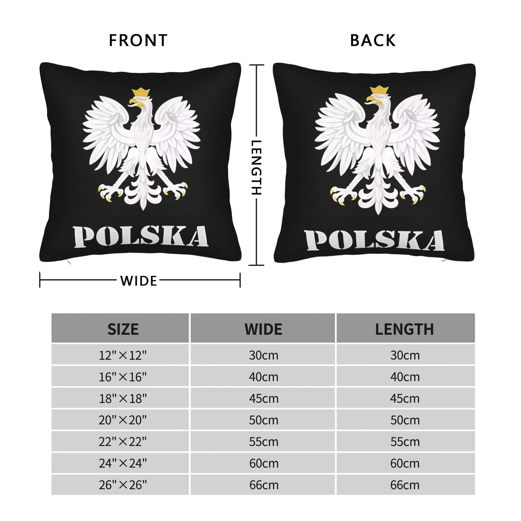 Poland Polish Flag Polish Eagle Pillow Case  Design Pillow Cover Cute Funny Pillowcases For Sofa Bedroom Home Decor