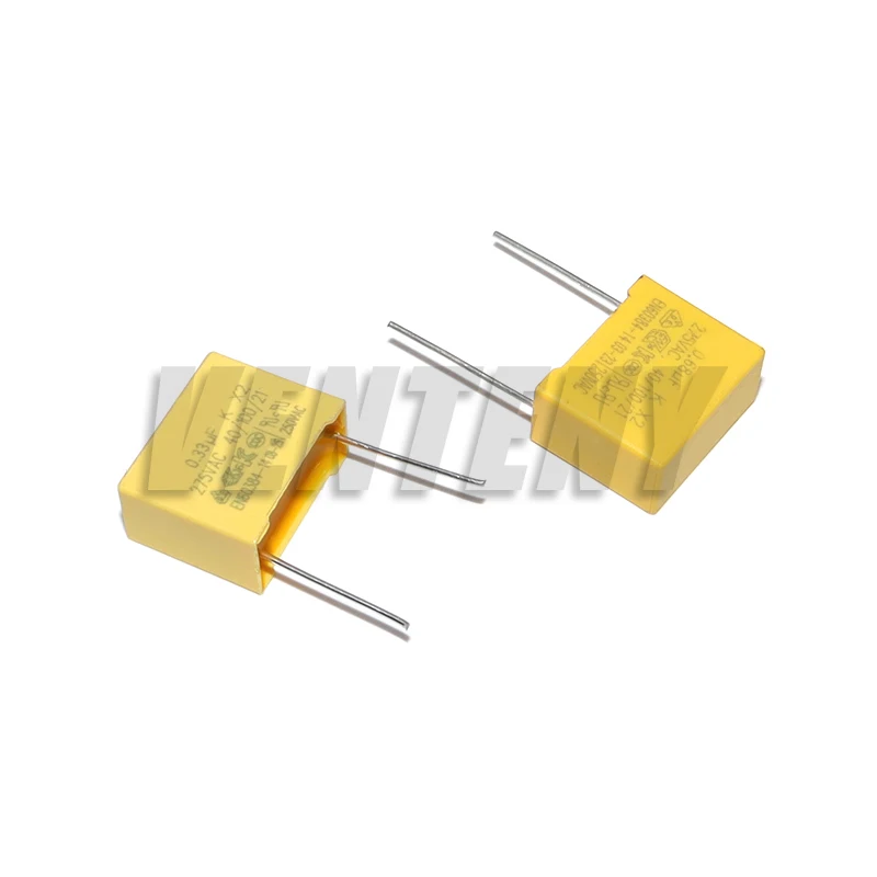 10pcs X2 Safety capacitor 15mm 275VAC 275V 0.33UF 0.47UF 0.68UF 1UF 0.022UF 0.047UF 0.1UF 0.15UF 0.22UF Polypropylene film