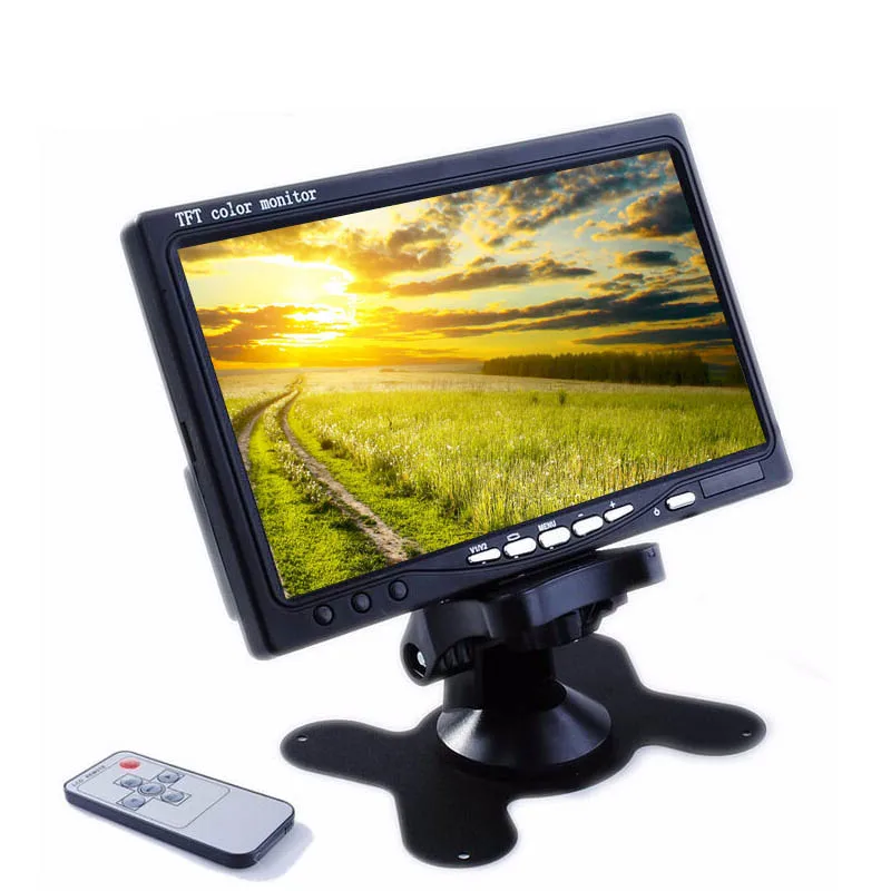 

High Definition 1024*600 2 AV Input Front Rear View 9-35V LCD Display Screen 7 Inch Car Truck Monitor