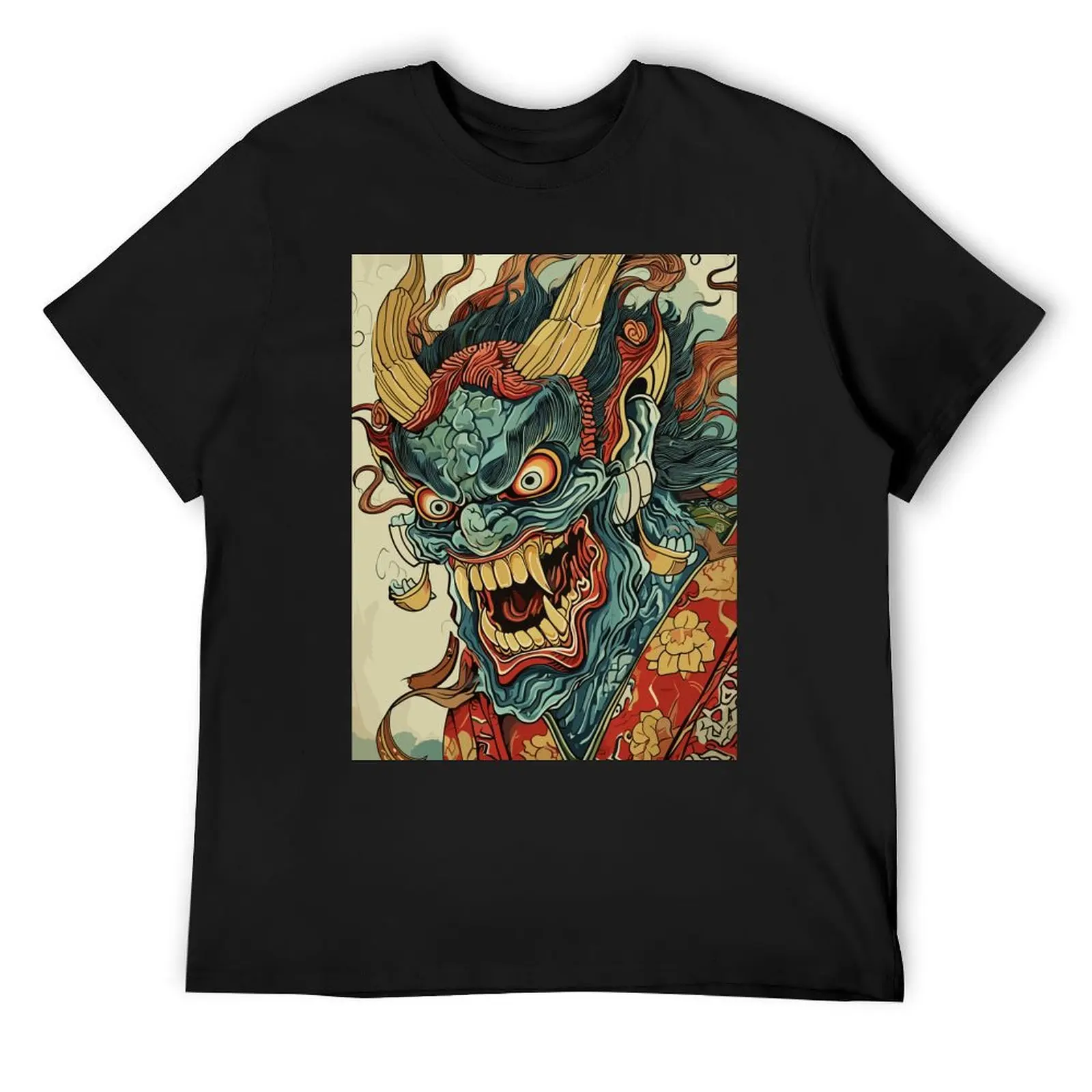 A Japanese Oni Demon Art 02 T-Shirt anime clothes summer top men t shirts high quality