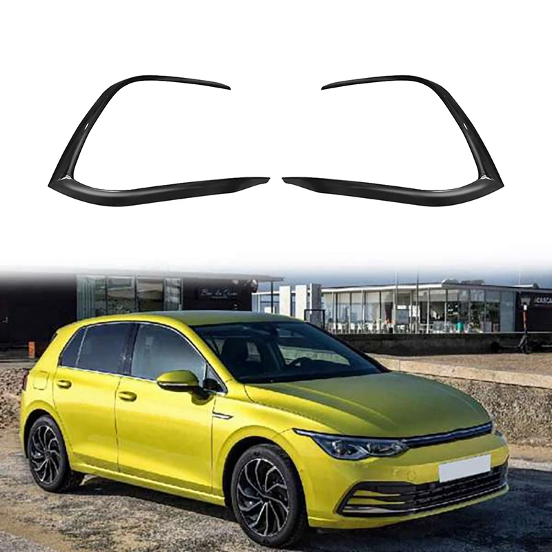 Car Front Bumper Fog Light Lower Grille Frame Spoiler Splitter For Golf 8 MK8 2020 2021