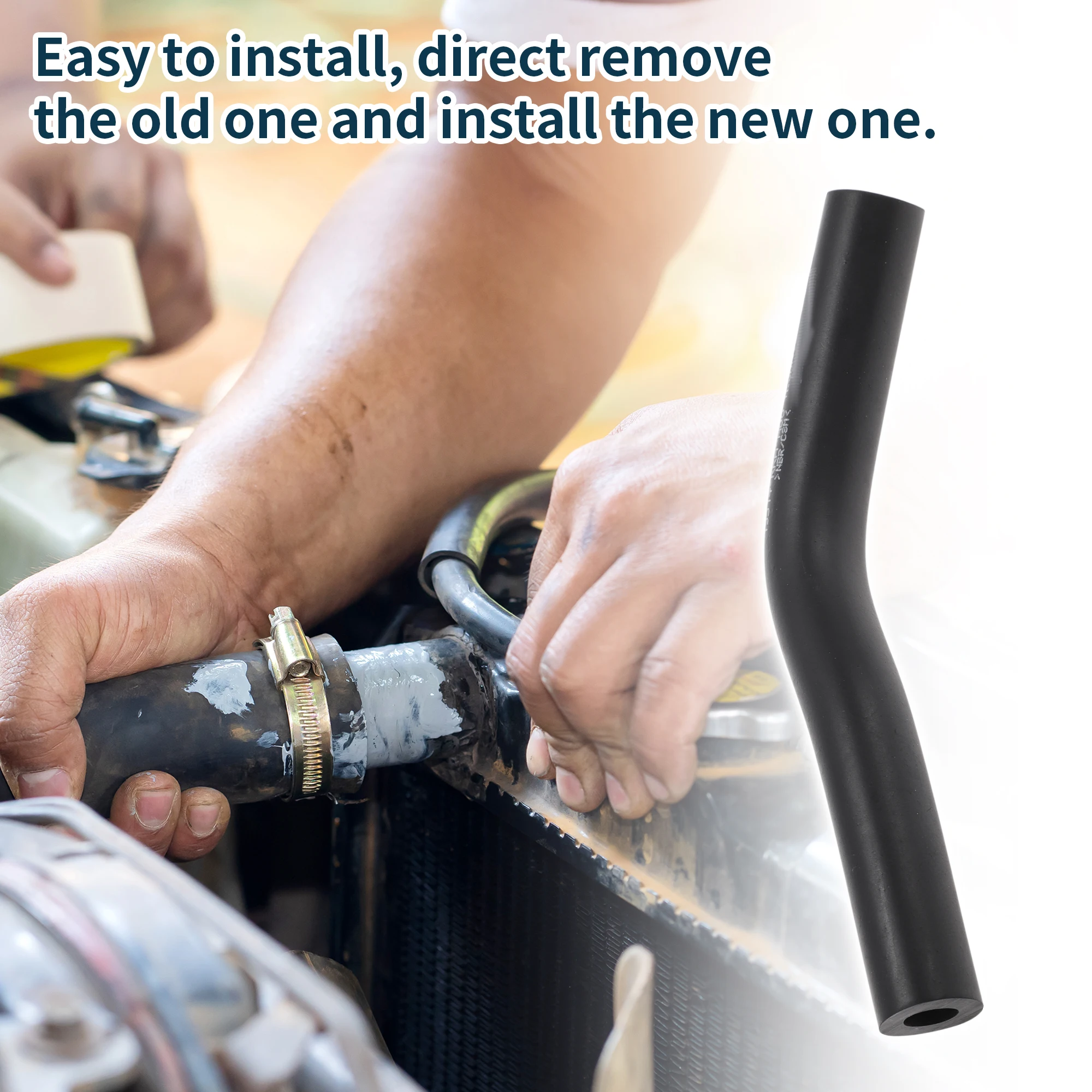 UXCELL المبرد خرطوم سخان خرطوم المبرد المخرج خرطوم الأنابيب لهوندا سيفيك 10-11 No.19514RRAA00 المطاط أنبوب التبريد الأسود 1 قطعة