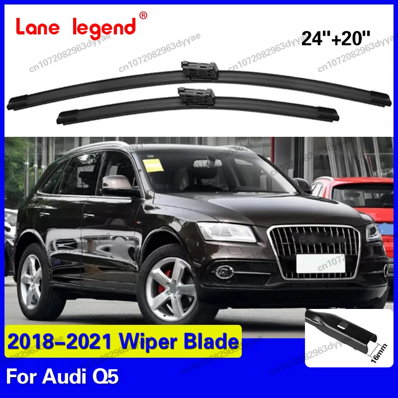 

Для Audi Q5 2018-2021: Комплект из 2 щеток стеклоочистителя (24"+20") для лобового стекла, автомобильные аксессуары