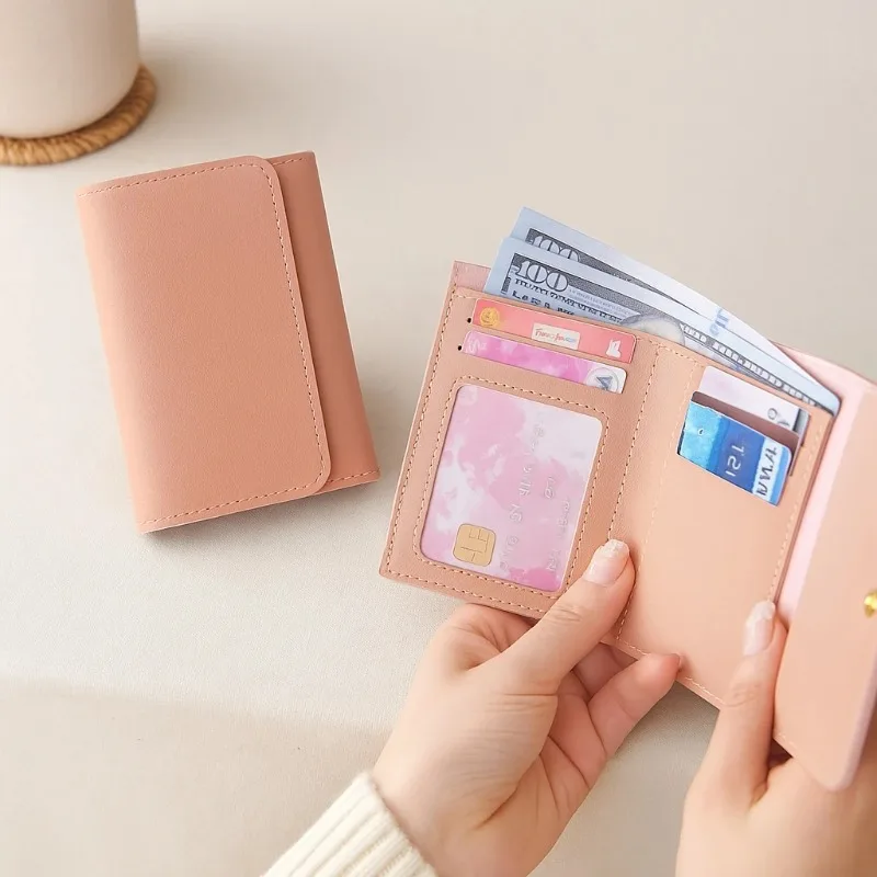 Simple Short Women Wallets High Quality Card Holder Large Capacity Female Coin Purses Small Card Bag Wallet for Girls Purses