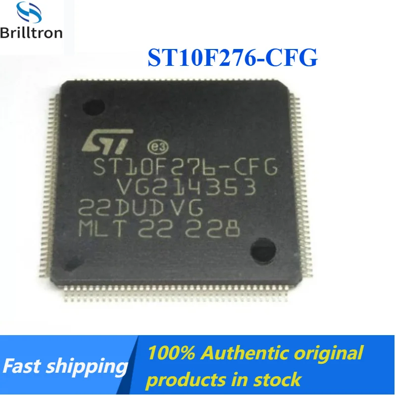 1-5PCS Original ST10F276-CFG QFP144 CPU, Brand New and In Stock  Brand New