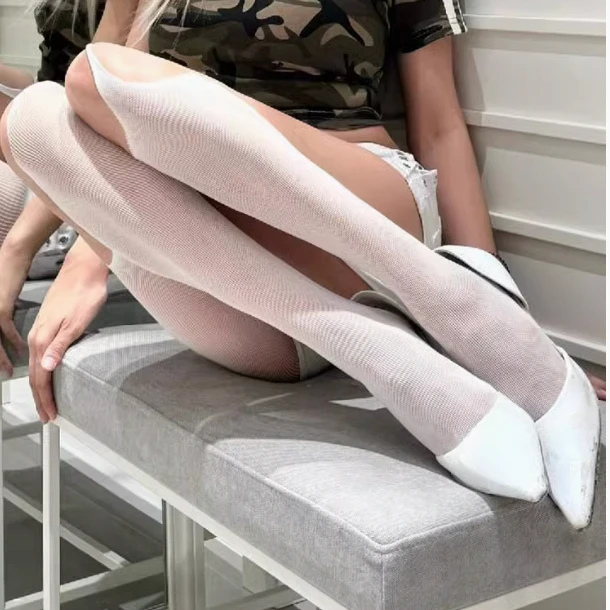Summer White Pantyhose for Women's Underwear Sexy lenceria female High Waist Hosiery Breathable Body Stockings Plus Size Tights