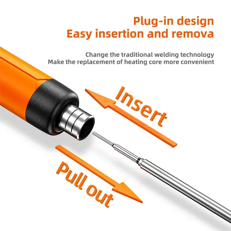 USB Digital Soldering Iron Adjustable Temperature 300-450℃ Type-C Interface 800mAh Battery Intelligent Solder Welding Iron Tool