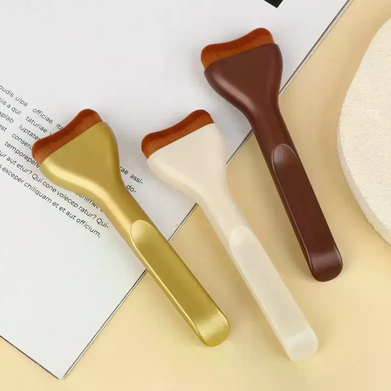 Pinceaux de maquillage en forme de langue, pour contour, bronzage, fond de teint liquide, crème, Blush, poils souples, outil de maquillage polyvalent pour le jour