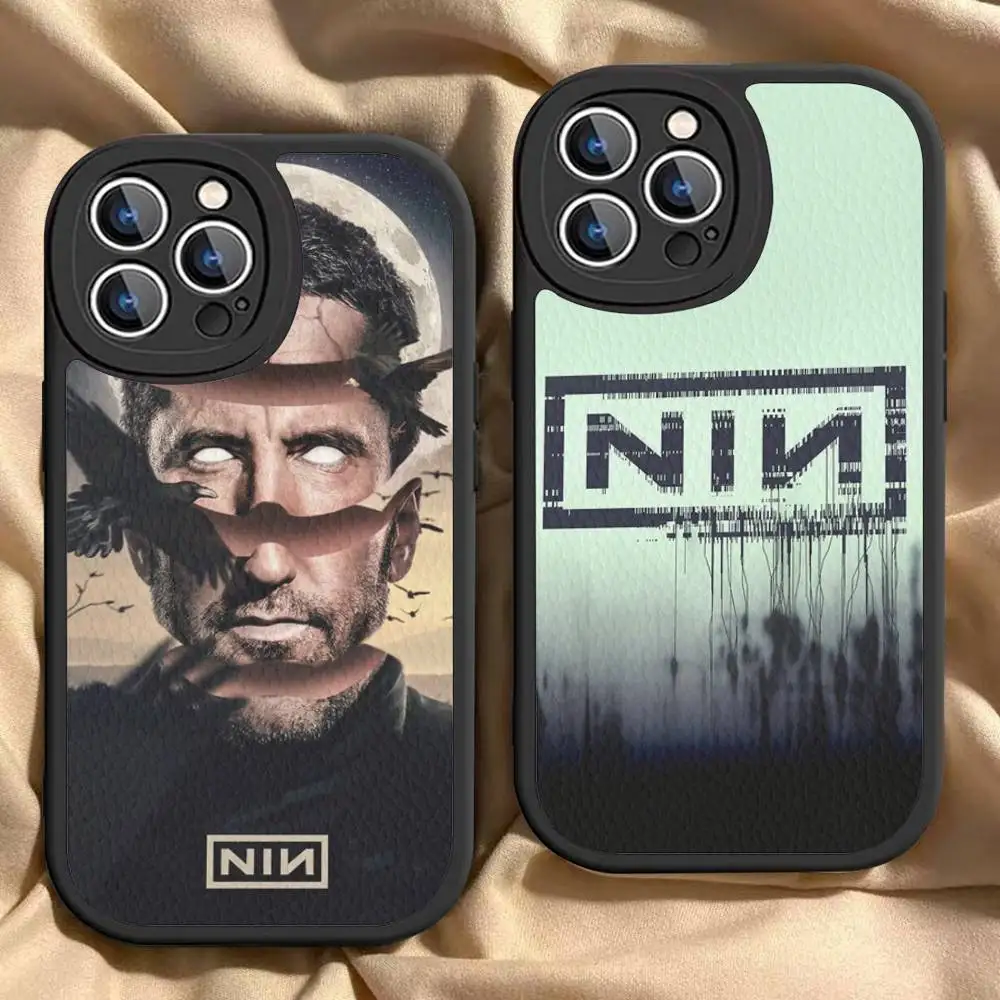 Classic Band Nine I-Inch N-Nails Phone Case For IPhone 16 15 14 13 12 11 Pro Max Plus Mini Leather Cover