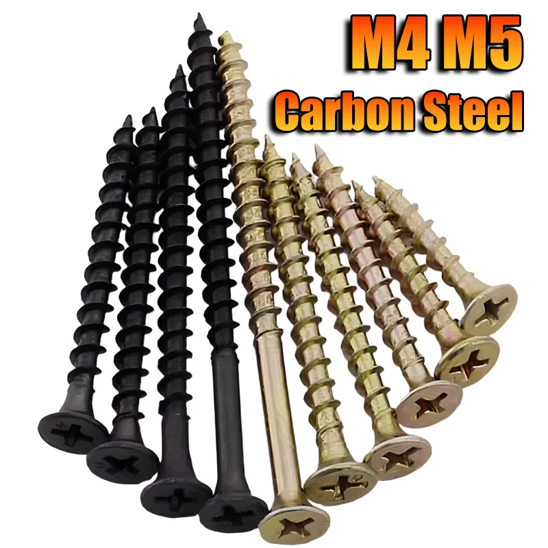 M3.5 M4 M5 Phillips Flat Head Quick Thread Self Tapping Screws Carbon Steel Cross Countersunk Head Tip Drywall Screw Hardware
