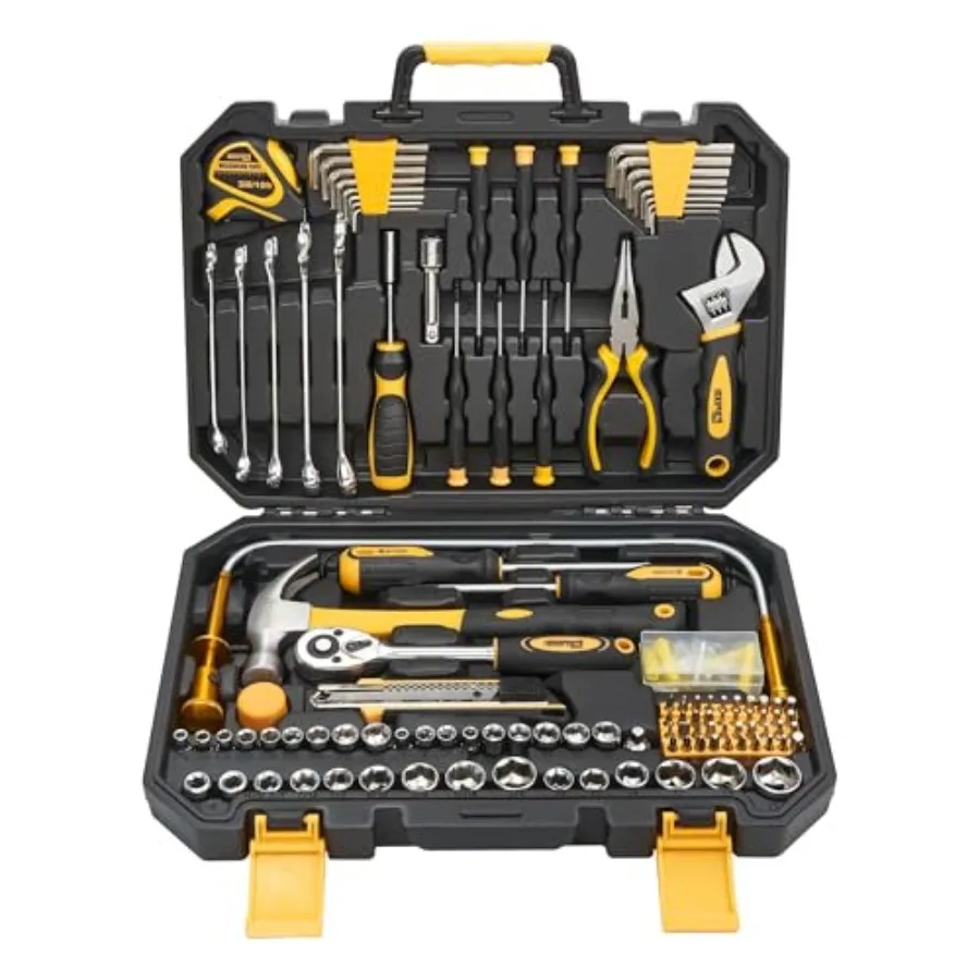 Kit di attrezzi da 159 pezzi Set di cassette degli attrezzi per meccanici e riparazioni auto Kit completo di attrezzi domestici generali per la manutenzione automatica domestica