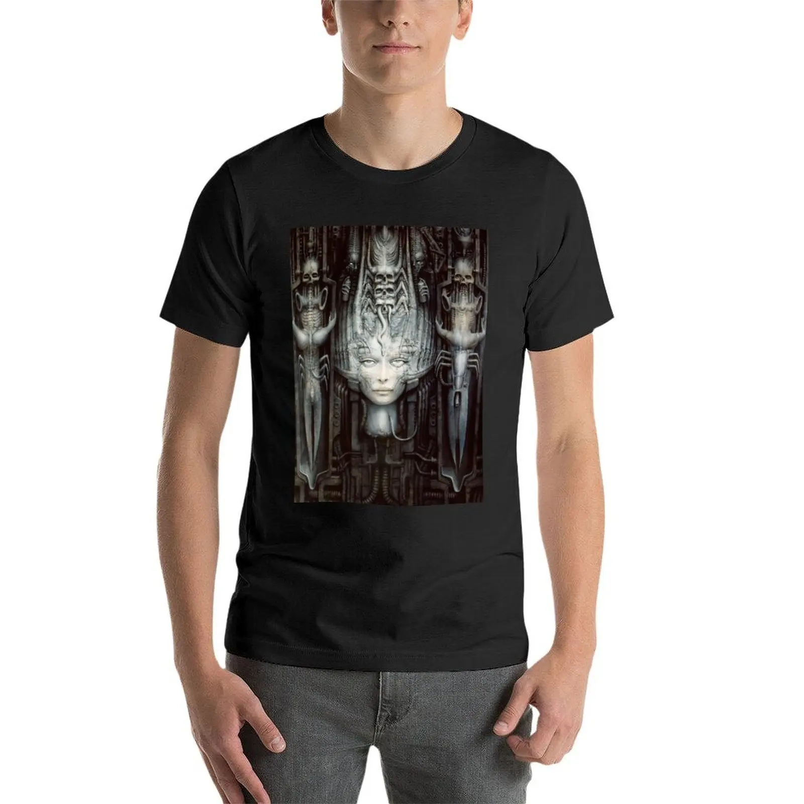 H.R Giger - Li 1 - Art T-Shirt funnys plus size tops workout shirts for men