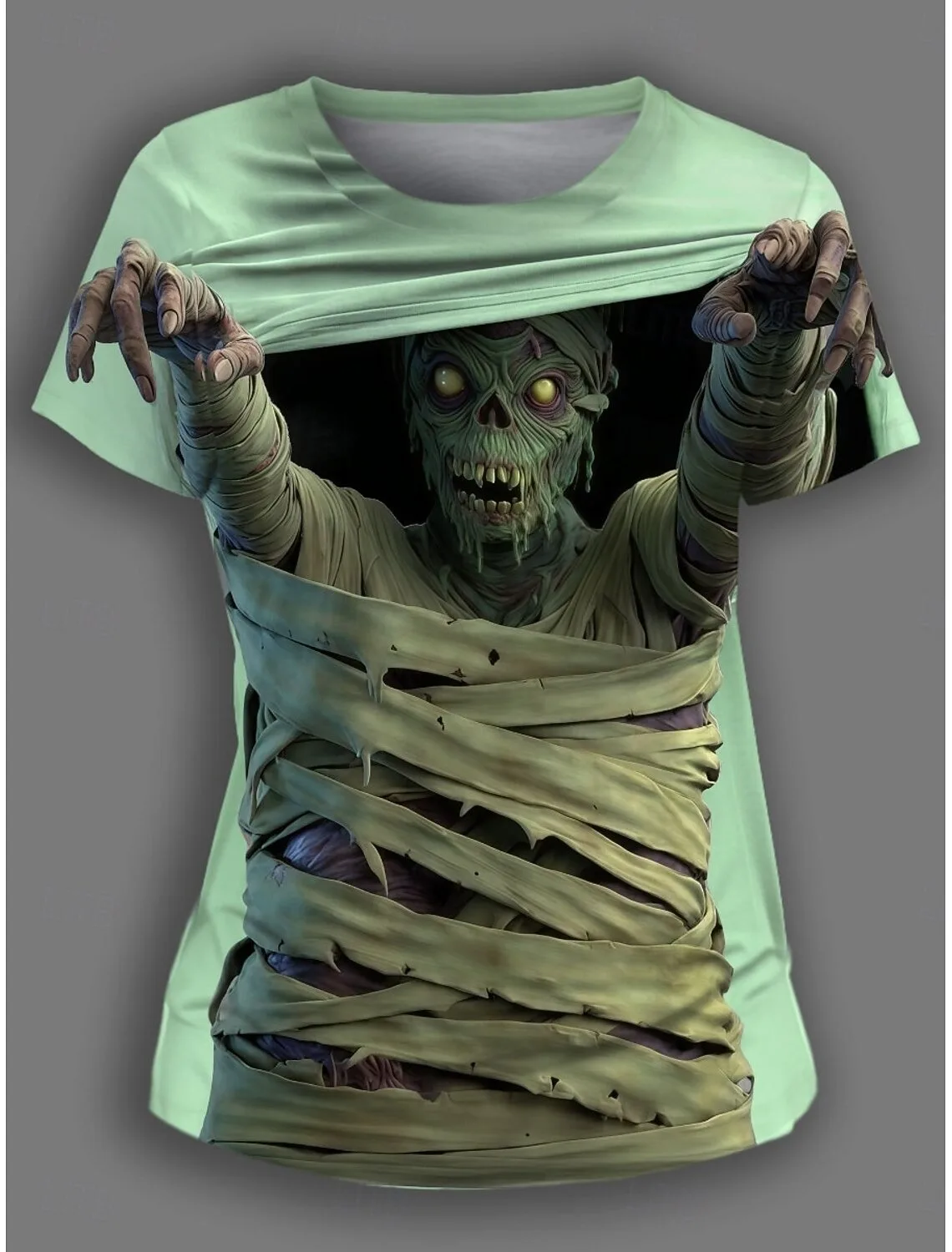 Halloween Zombies 3D printed men's short sleeved T-shirt round neck shirt exaggerated designer horror party casual men clothing