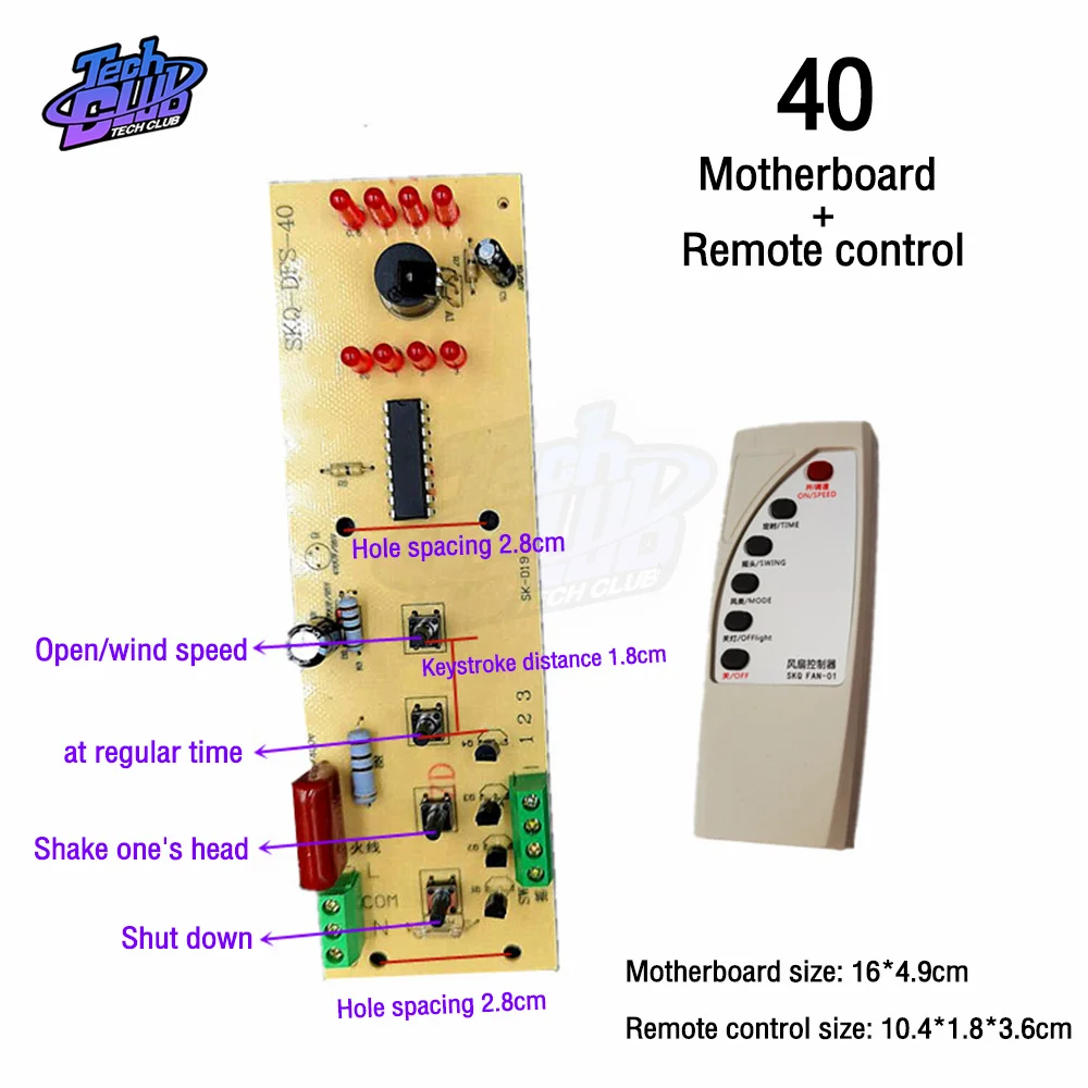 Speed Governor Control Panel with Remote Control Switch Cooling Fan Control Board Power Supply Accessories