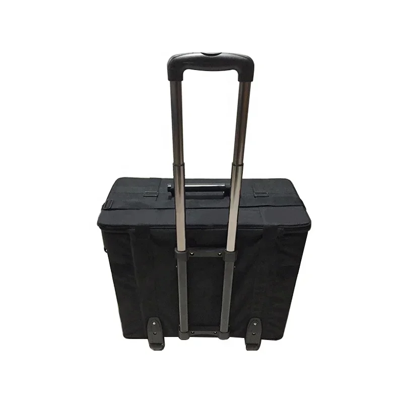 Black Oxford Cloth 180 Frames Optical Eyeglass Traveling Eyewear Suitcase With Wheels glasses eyewear display suitcase