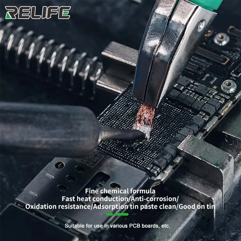 Imagem -02 - Relife-anti-escaldante e Anti-hot Bico de Solda Wick Desoldering Fio Removedor de Solda Pcb Motherboard Soldagem Ferramentas