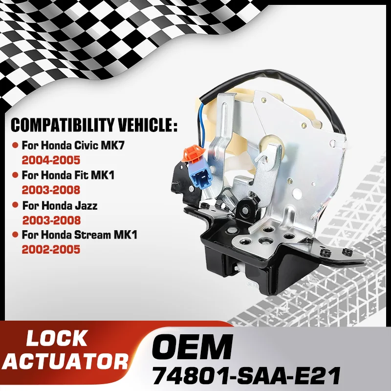 

Rear Door Lock Actuator For Honda Civic MK7 2004-2005 Honda Fit Honda Jazz 2003-2008 Honda Stream MK1 2002-2005 74801-SAA-E21