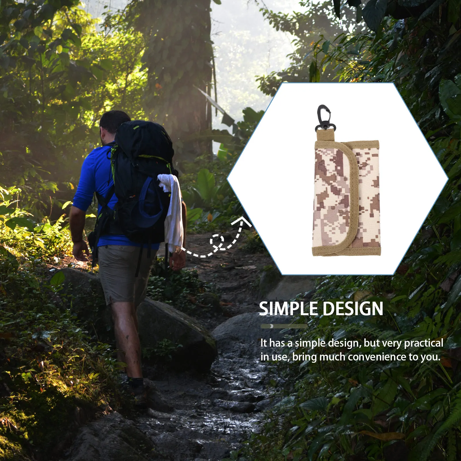 

Outdoor Key Bag Premium Nylon Hanging Durable Storage Pouch Portable Key Cash Card Holder Everyday Use Cash Pouch