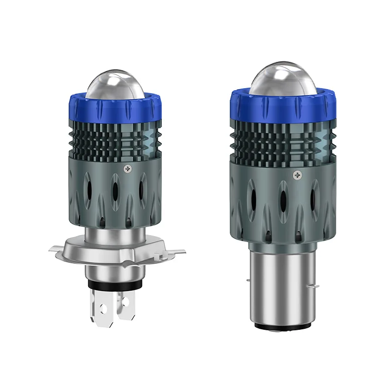 1PC H4 BA20D Motor Headlight Bulb with Lens Motorcycles Aluminum Bulb High Brightness H6 Hi Lo Beam Scooter Motorcycle Lamp