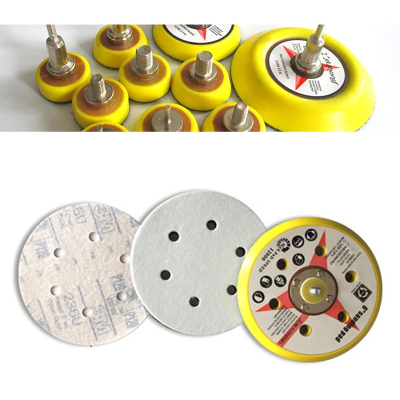 6inch 6 Hole Sander Backing Pad Hook And Loop Sanding Pads-150mm Dust Free Sanding-Disc Holder Power Abrasive Tools Polisher Acc