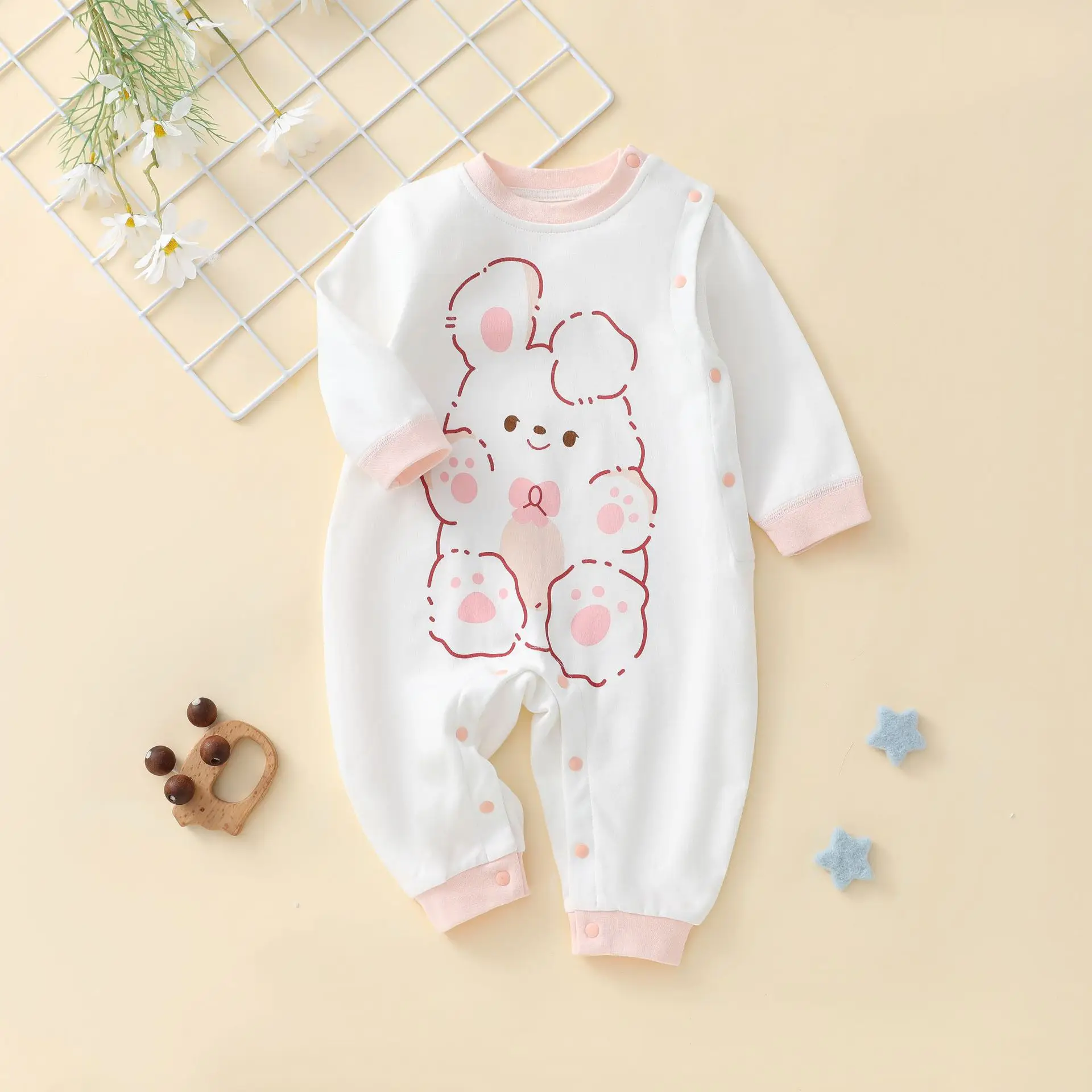 Spring and Autumn Pure Cotton Boneless Baby Clothes Long Sleeve Newborn Shooting Clothes bebê  아기 코스프레  신생아촬영