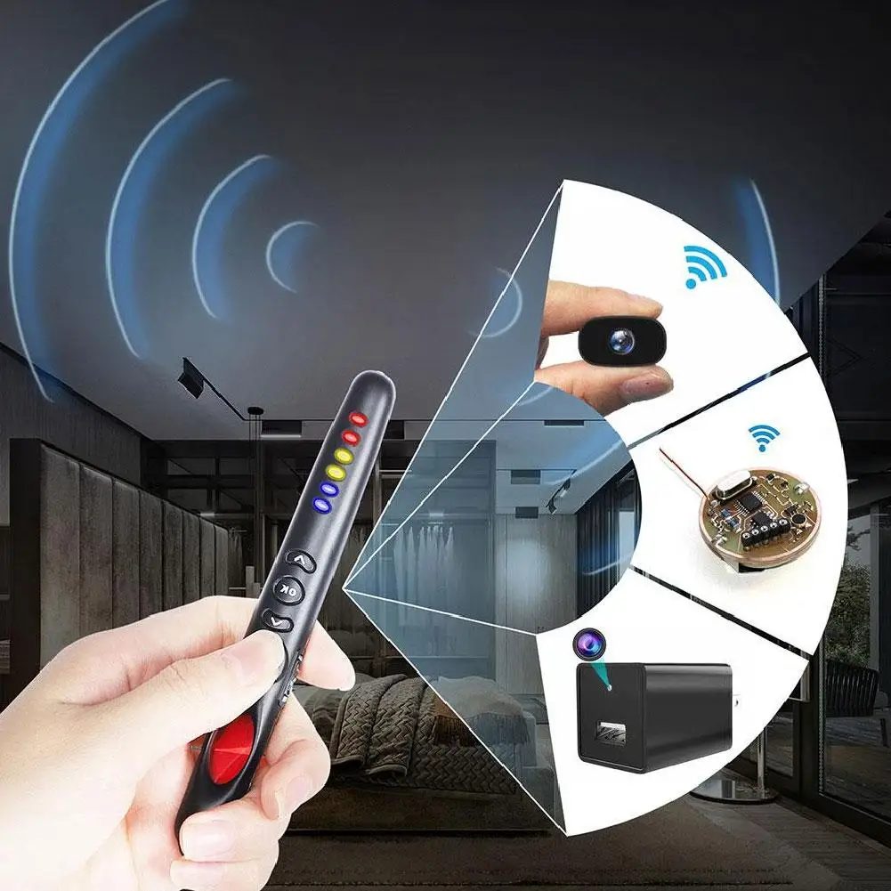 كاشفات الكاميرا الخفية جهاز RF المخفي GPS Rf الماسح الضوئي للإشارة اللاسلكية للفنادق والمكتب المنزلي والسيارة