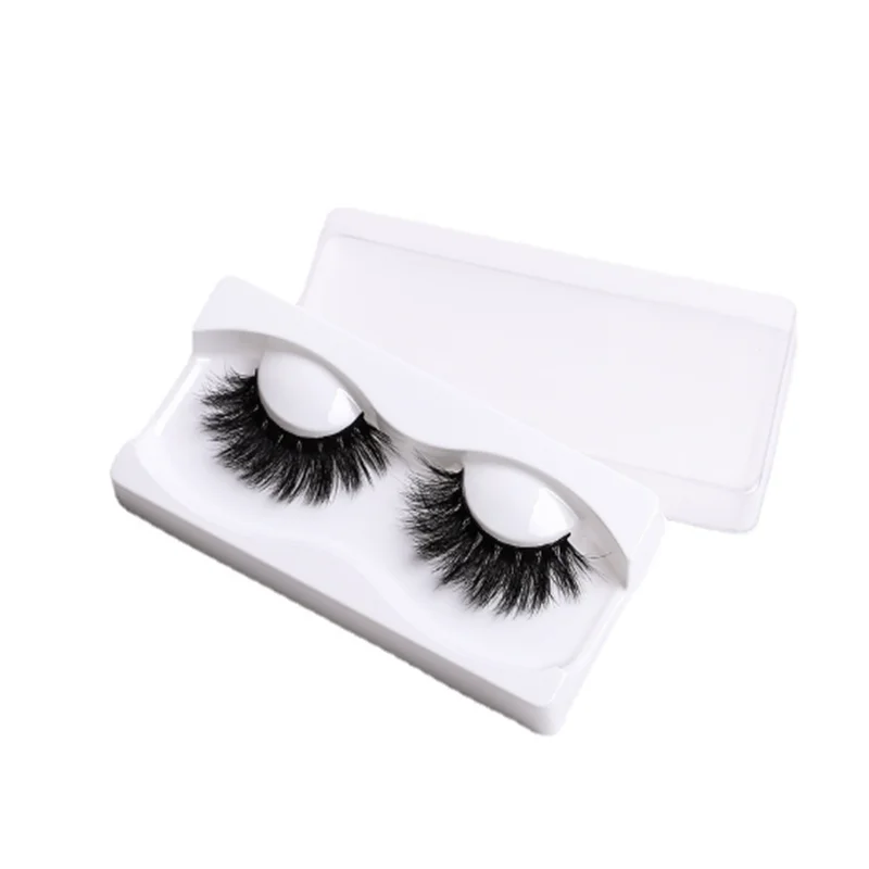 ヨーロッパとアメリカの密集した水色の細い猫の毛皮のような3D立体壁掛けの長くて厚い一体型まつげ