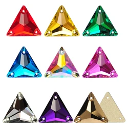 6A Brilliant Strass Triangle Sew on Stone Mix Colors Crystal Glass Rhinestone Sewing Accessories DIY Garment Dress Making Crafts