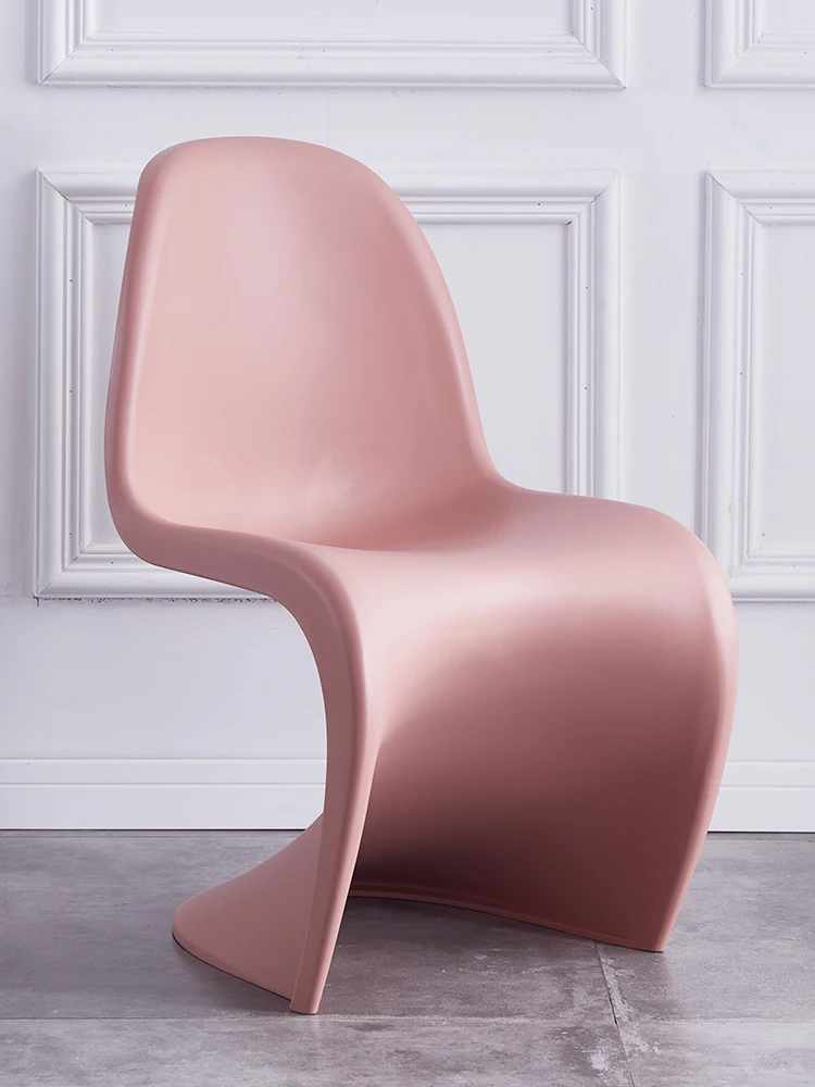 Dining Chair Modern Simple Chair Home Restaurant Thickened Plastic Back Chair Designer Chair