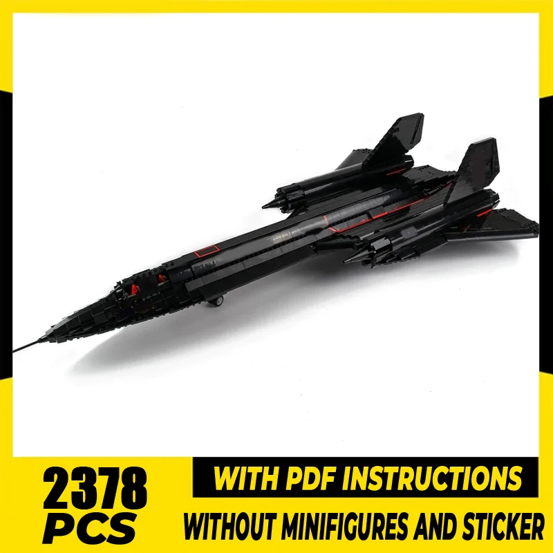 Military Series Moc Building Blocks SR-71 Blackbird Aircraft Model Technology Bricks DIY Assembly Airplane Toys For