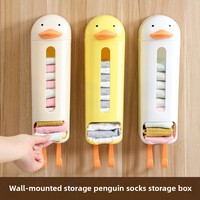 Plastic Bag Dispenser Holder, Sock Underwear Organizer Wall Mount Multifunctional Bag Saver Kitchen Storage Holder