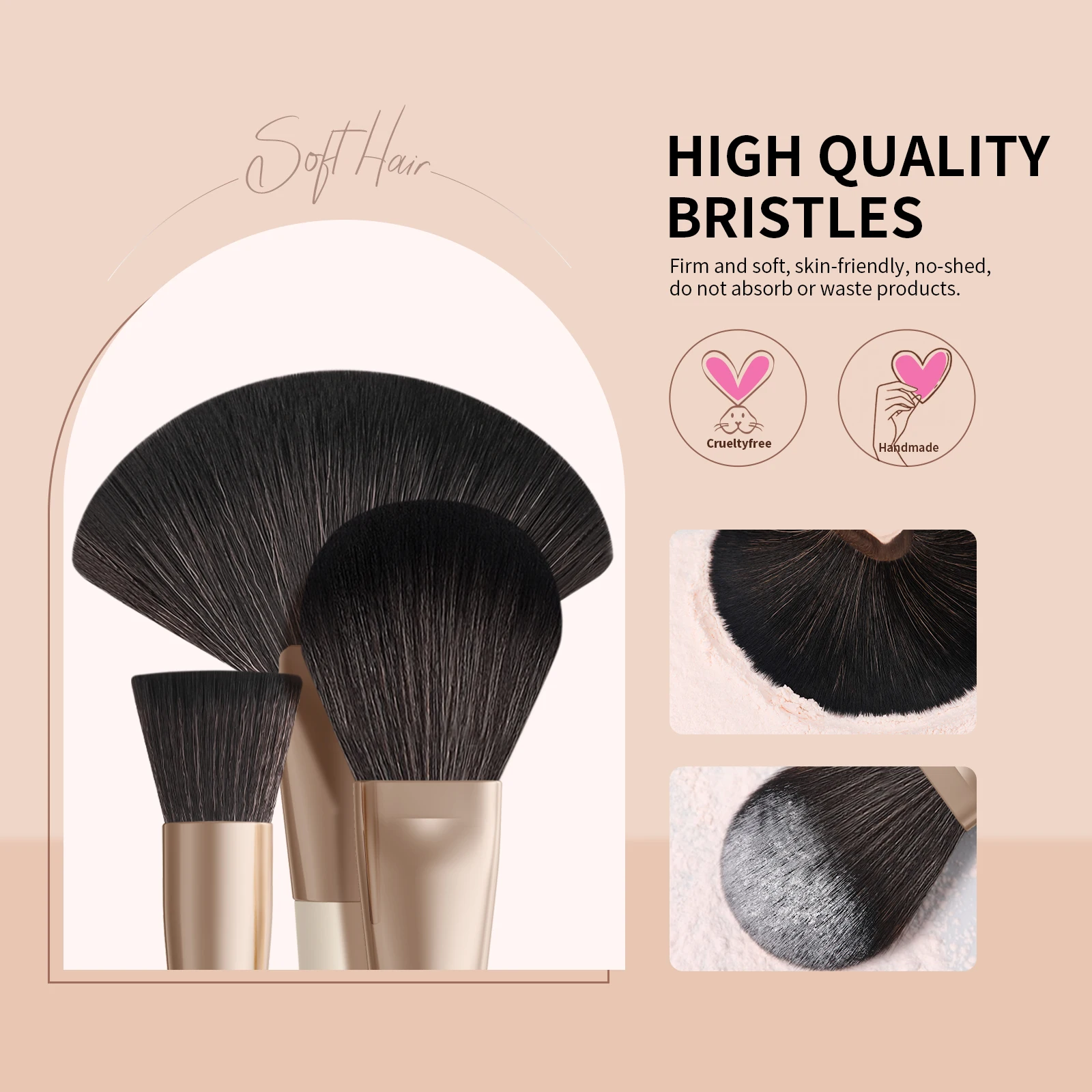 Docolor 30-teiliges Make-up-Pinsel-Set, professionelles Foundation-Rouge, Kontur, Concealer, Gesichts-Make-up-Pinsel, Lidschatten, kosmetisches Werkzeug-Set