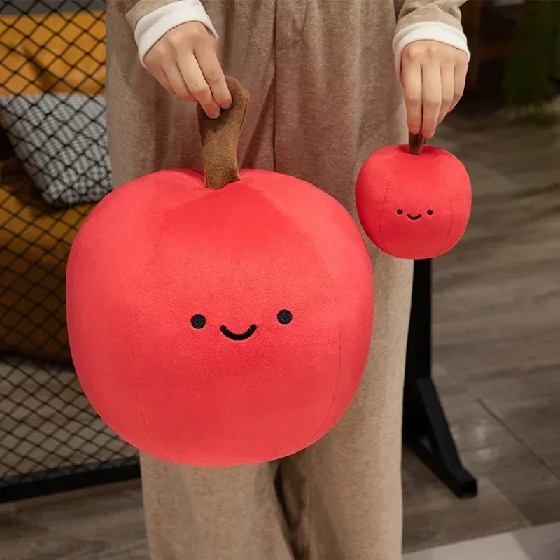 Comfortable Fruit Plush Toy Kawaii Cartoon Tomato Apple Pear Orange Persimmon Soft Pillow Appease Girls Baby Doll Christmas Gift