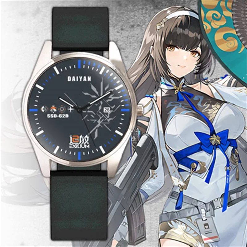 Anime Girls Frontline OTs-14 95 AK-Alfa QBZ-191 Men Women Quartz Electronic Wristwatch Cosplay Student Cartoon Watch Xmas Gift