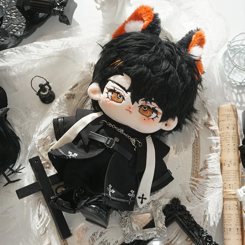 ชุดตุ๊กตาผ้าฝ้ายขนาด 20 ซม. สไตล์แฟชั่นดาร์ก สำหรับตุ๊กตา BJD/แอคชั่นฟิกเกอร์ ชุดโกธิคสุดหรู (ไม่รวมตุ๊กตา)