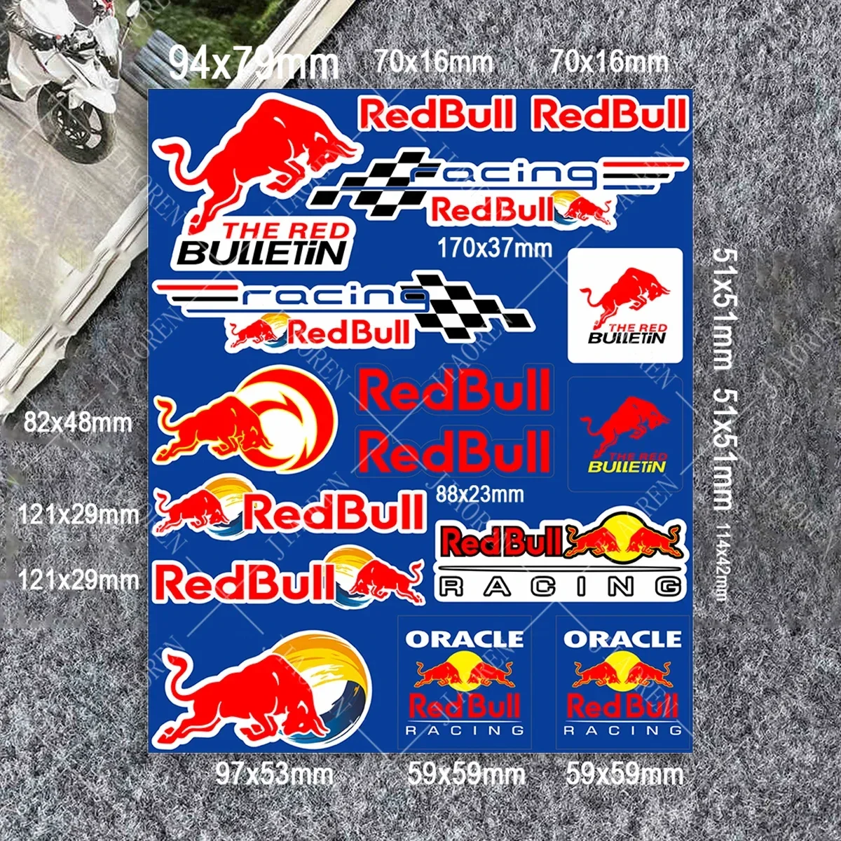 Red Bull Sticker Racing Decal Logo image 4