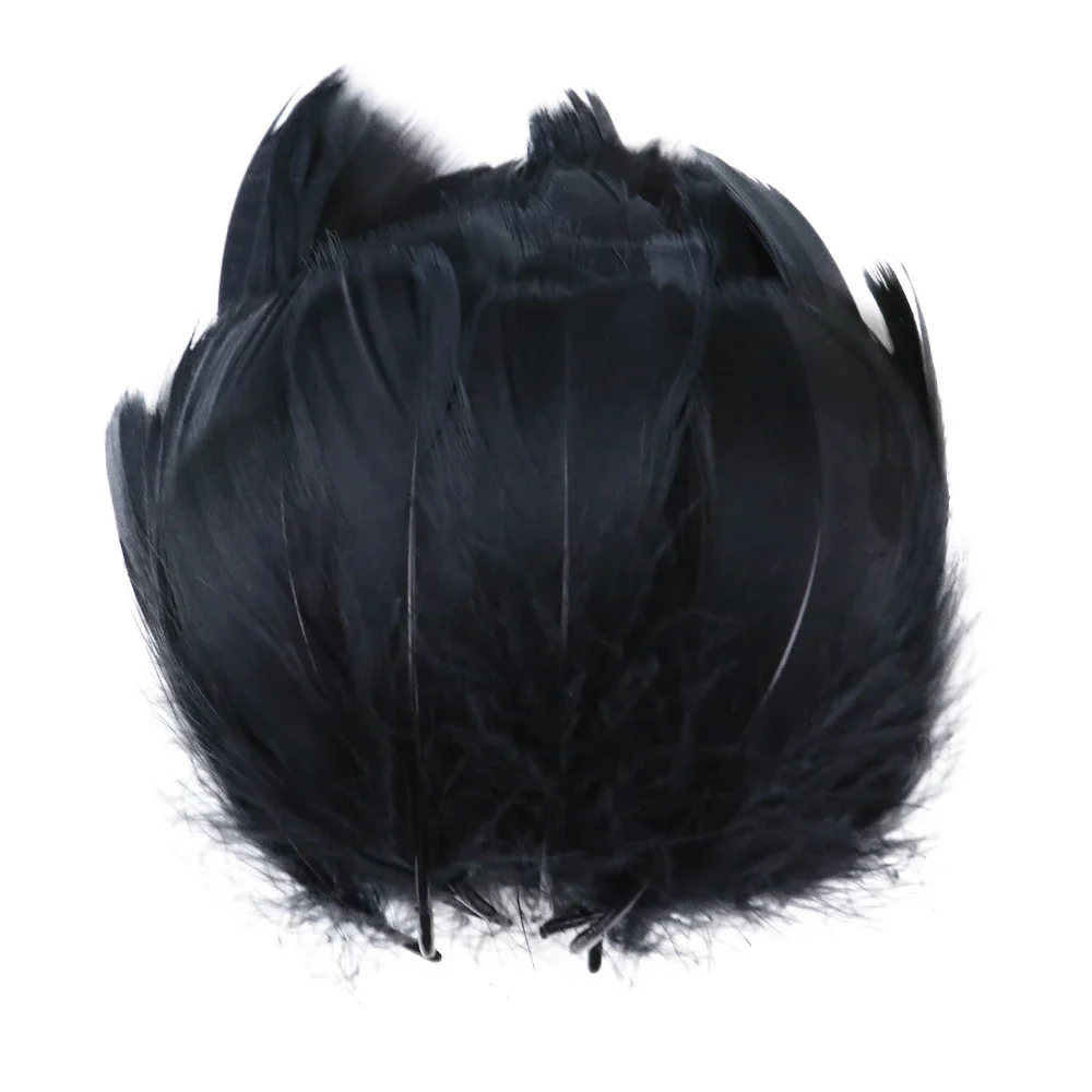 50Pcs Natural Black Goose Ostrich Feathers for Jewelry Earrings Making Diy Dream Catcher Decoration Crafts Plume Accessories