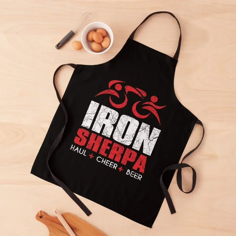 IRON SHERPA Tri Sherpa - Haul Cheer Beer for my Triathlete. Triathlon Inspired Design Apron Bib For Kitchen beauty master Apron