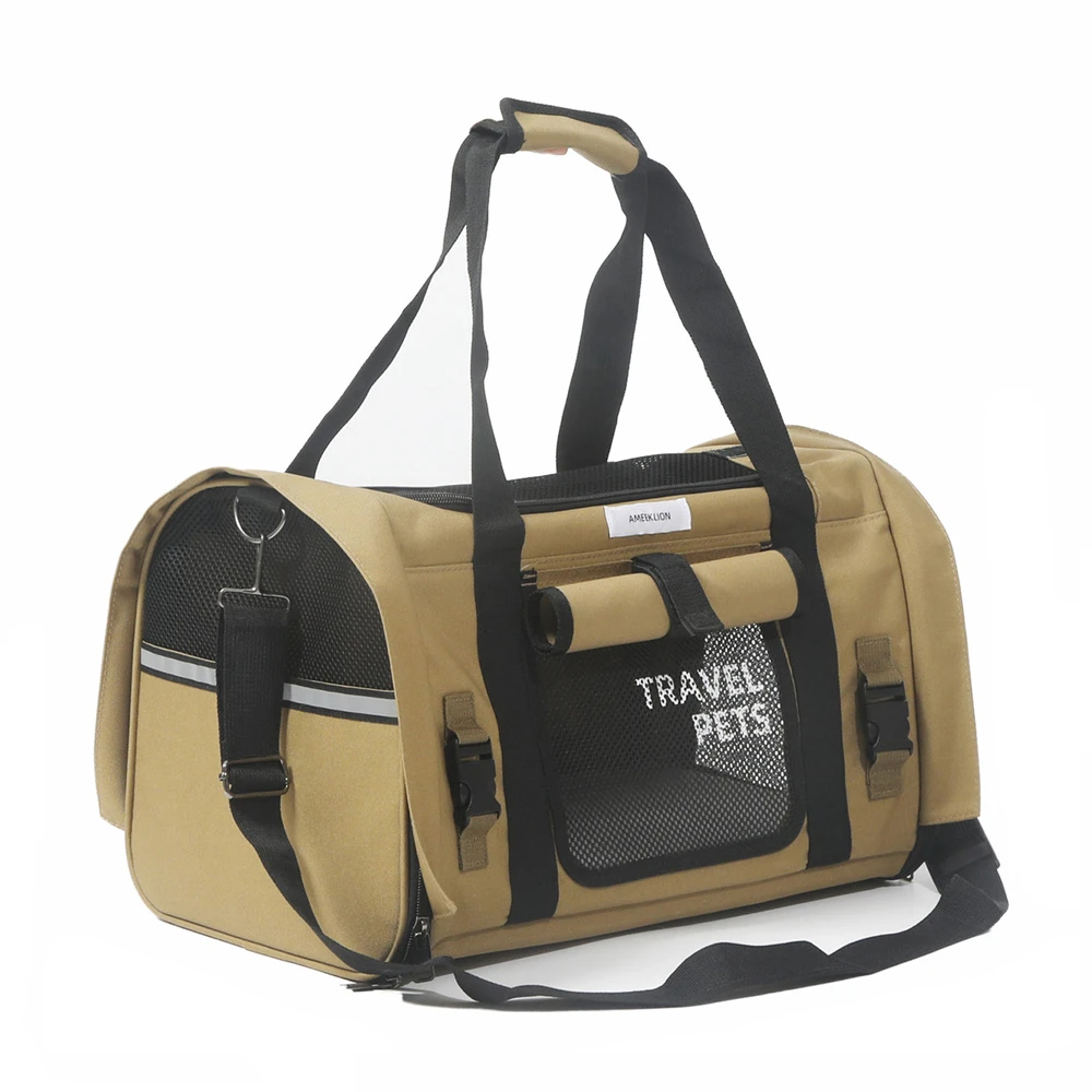 

Travel Pet Carrier for Cats or Small Dogs Portable Breathable Car-Seated Airline Approved Dog Carrier Bag Large Capacity Cat Bag