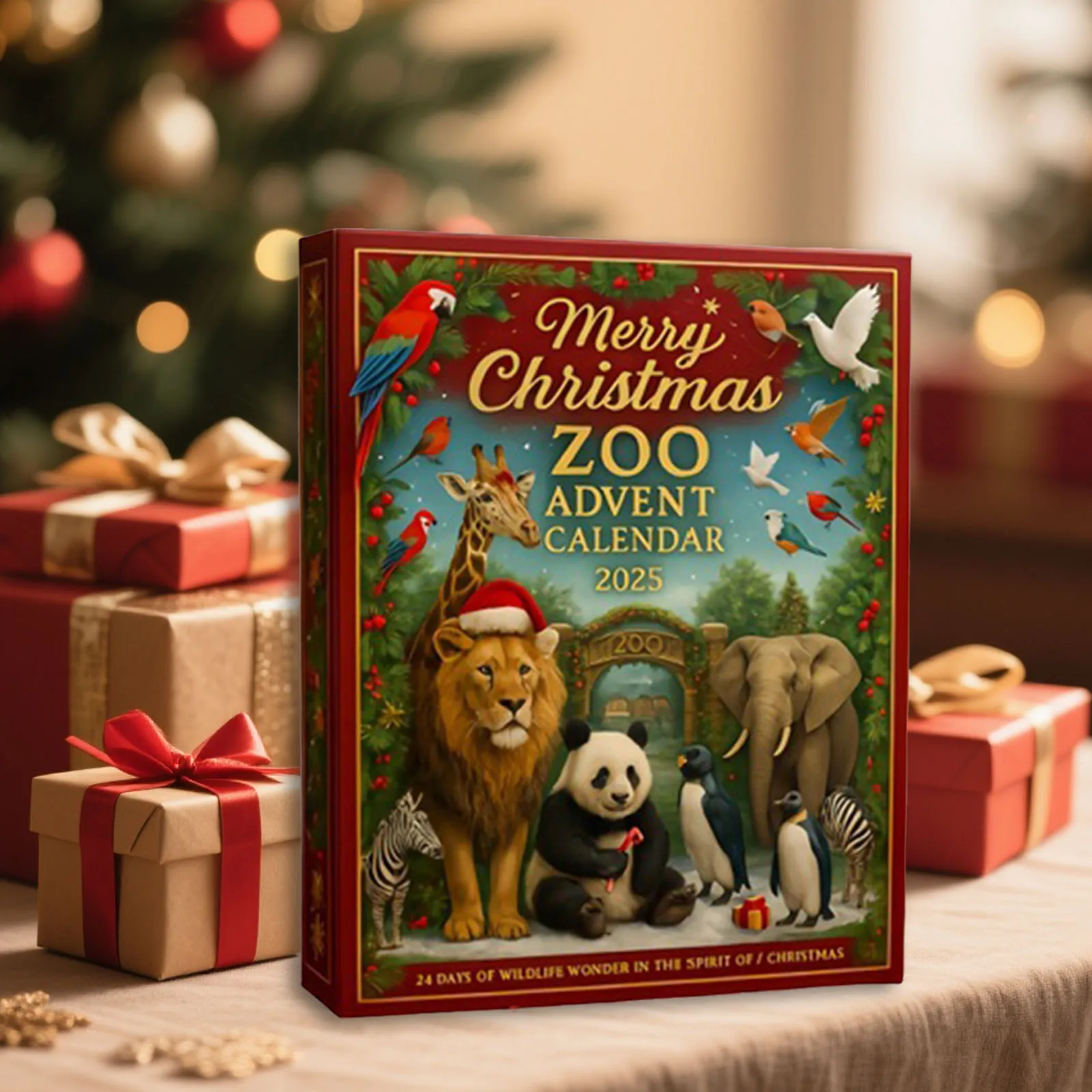 Calendrier de compte à rebours de noël, maquillage 2025, calendrier de l'avent pour tours de la nature, parfait pour toutes sortes de fêtes, horloge de jeu de compte à rebours