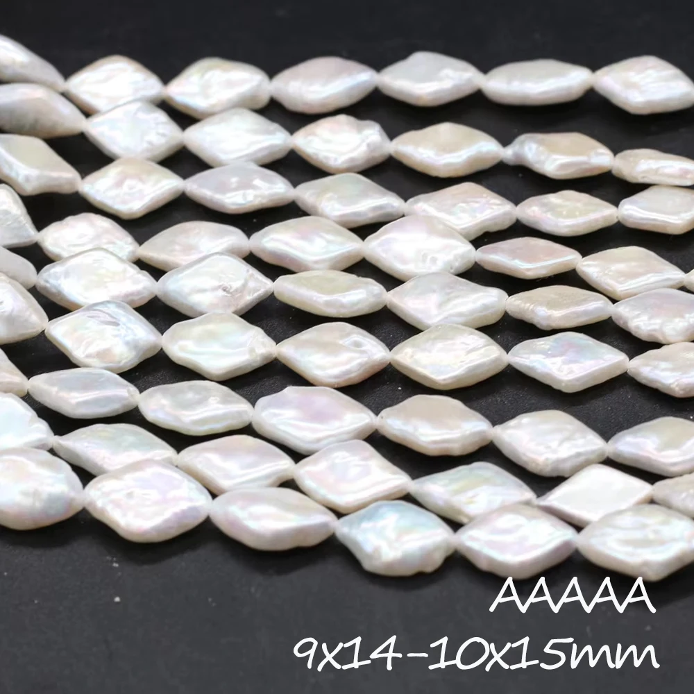 

Real 100% Natural Freshwater Pearl Beads Diamond For Jewelry DIY Making Necklaces Bracelets And Earrings Baroque 9x14-10x15mm