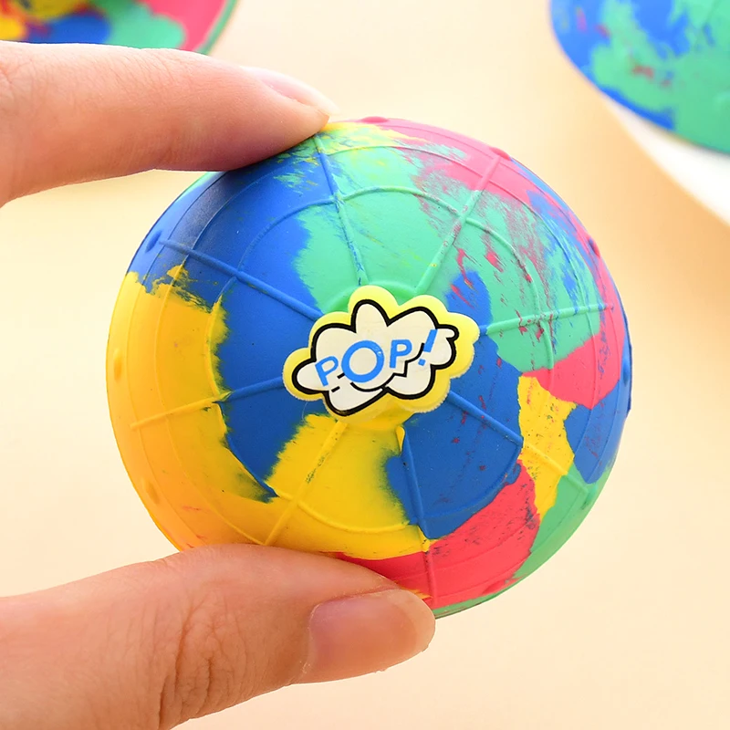 2 個バウンスボウルアウトドアスポーツ子供のストレス緩和ゴム回転ジャンプ半球子供のストレス緩和おもちゃ