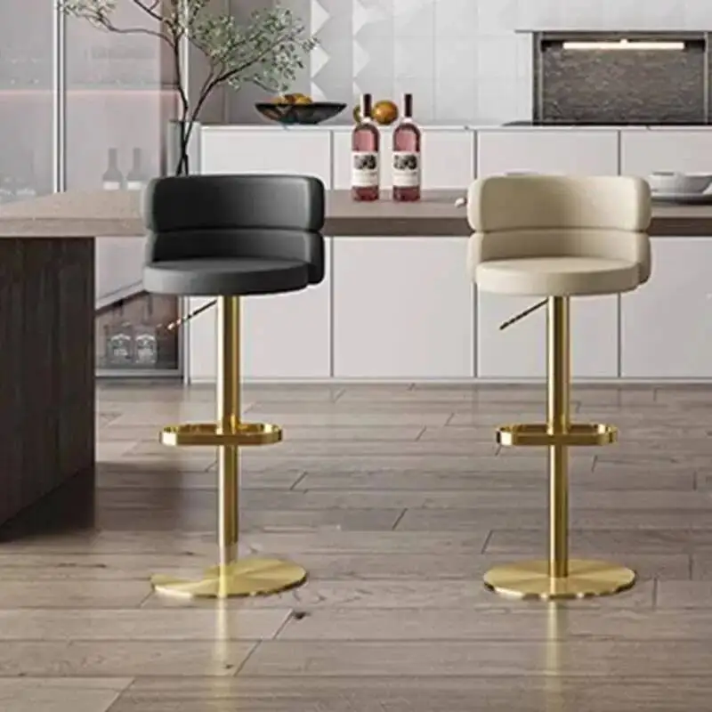 

Bedroom Lounge Modern Bar Chairs Metal High Living Room Women Bar Stools Modern White Silla Alta Para Barra House Accessories
