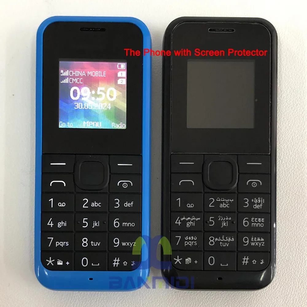 Original 105 Dual Sim Good Quality 2G GSM 900/1800 Unlocked Mobile Cell Phone & No Hebrew Menu. No Network in North America