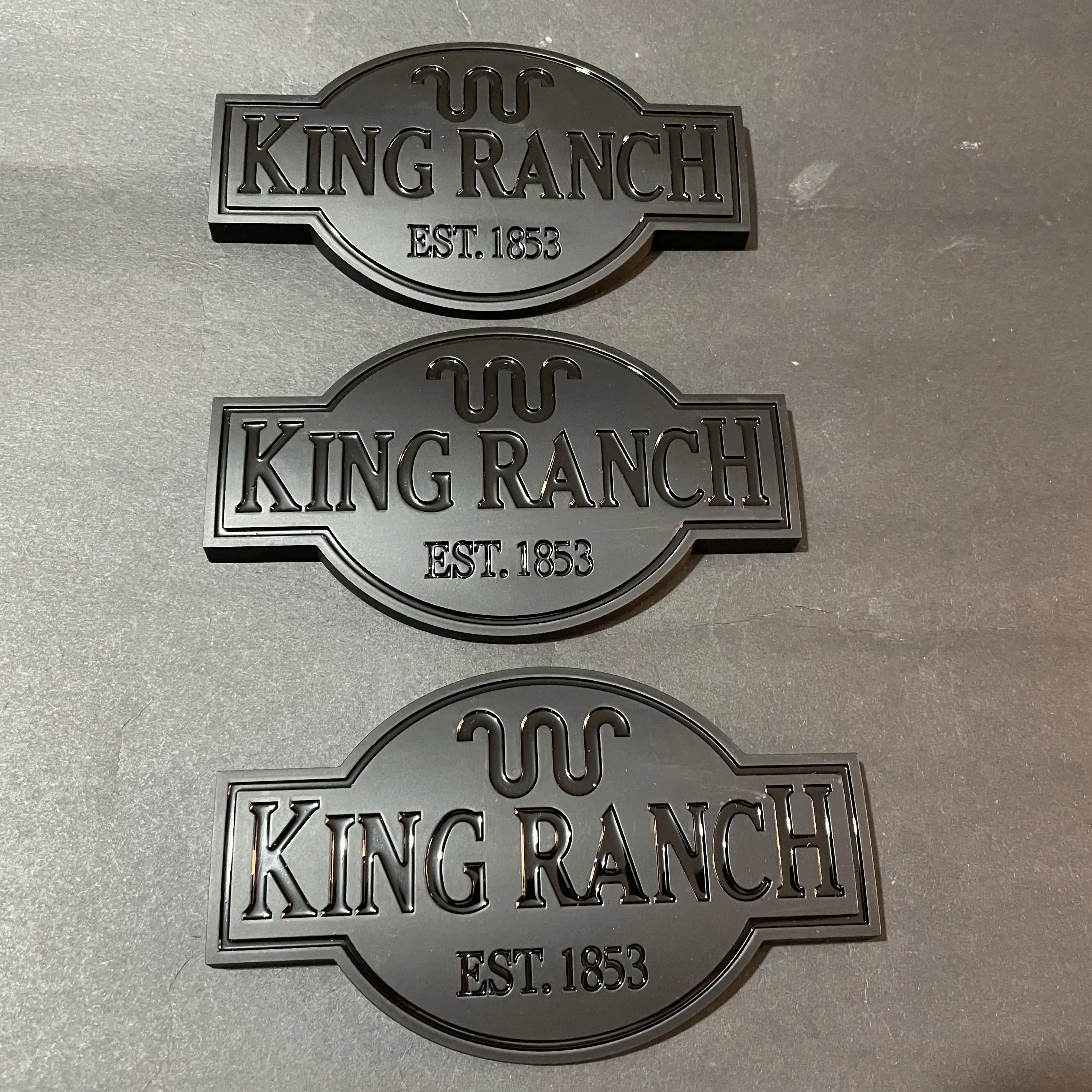 NEW 2001 - 2022 F150 F250 F350 EXPEDITION KING RANCH TAILGATE EMBLEMS BADGE BLACK3pcs